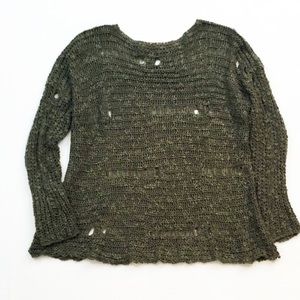 ♥️ Millau Olive Oversized Distressed Sweater